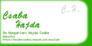 csaba hajda business card